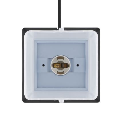 Udendørslampe med 2 stikkontakter 1xE14/15W/230V IP44 sort