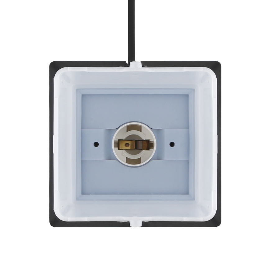 Udendørslampe med 2 stikkontakter 1xE14/15W/230V IP44 sort