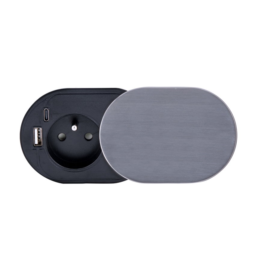 Indbygget socket 1Z + USB A+C