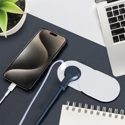 Indbygget strømudtag 20W, 1x stikkontakt + USB A+C, hvid