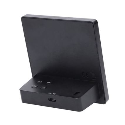 Digitalt termometer 5V/2xAAA + 2xAAA sort