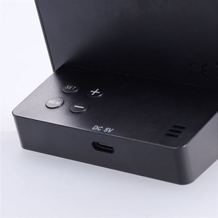 Digitalt termometer 5V/2xAAA + 2xAAA sort