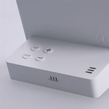 Digitalt termometer 5V/2xAAA + 2xAAA hvid