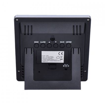 Vejrstation med LCD-display 230V/2xAAA + 2xAAA sort