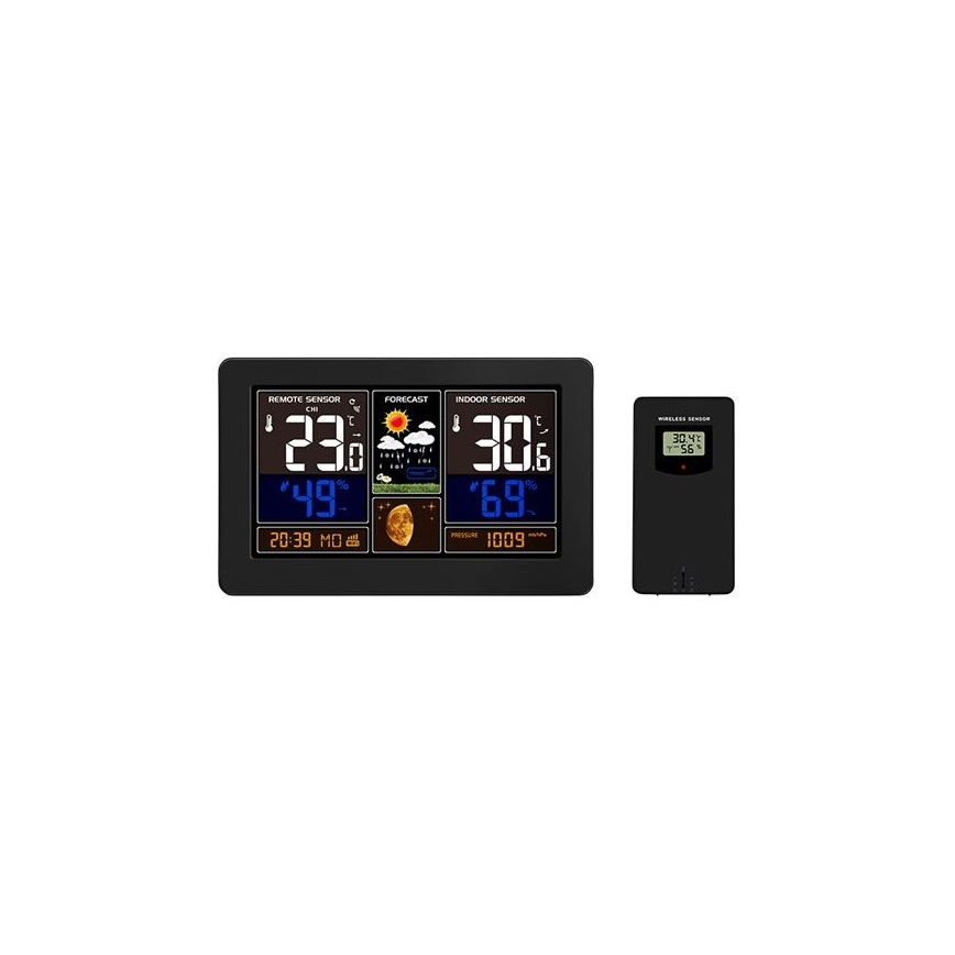 Vejrstation med LCD-farvedisplay 2xAA/5V Wi-Fi Tuya