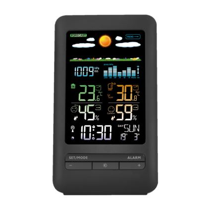 Vejrstation med LCD-display 2xAA sort