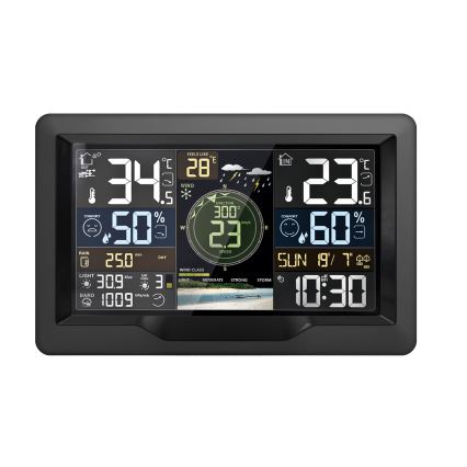 Profofesionální meteostanice m. LCD-farvedisplay 5V/2xAA + 3xAA + 2xAA Wi-Fi Tuya