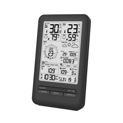 Professionel vejrstation med LCD-skærm 5V/2xAA + 3xAA + 2xAA Wi-Fi Tuya