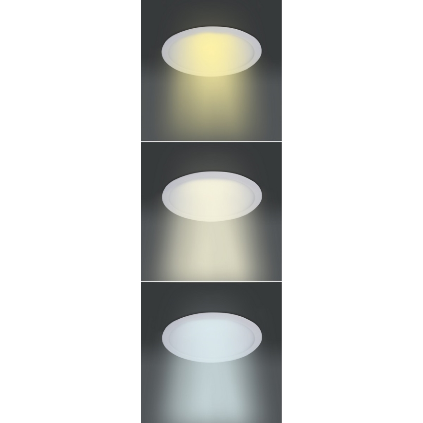 LED-panel LED/12W/230V 3000/4000/6000K Ø 17 cm hvid