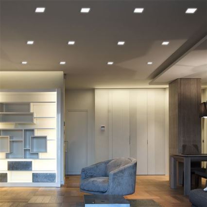 LED indbygningsarmatur LED/12W/230V 3000/4000/6000K 17x17 cm hvid