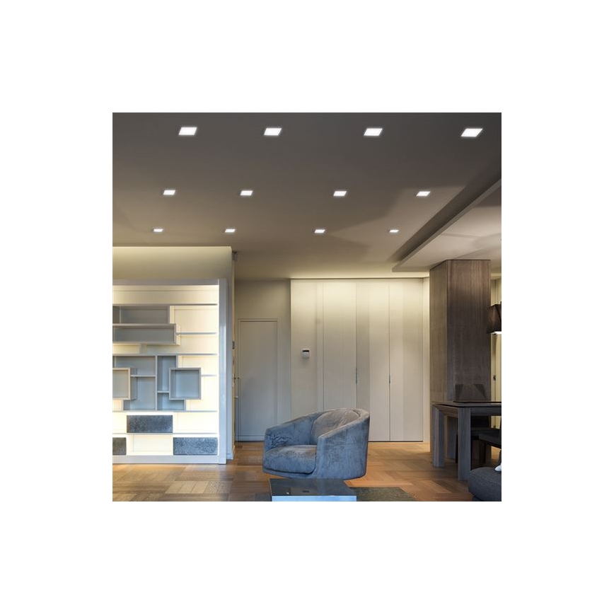 LED indbygningsarmatur LED/12W/230V 3000/4000/6000K 17x17 cm hvid