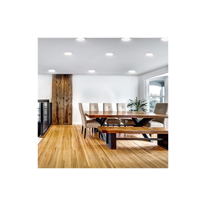 LED indbygningsarmatur LED/18W/230V 3000/4000/6000K pr. 22,5 cm hvid