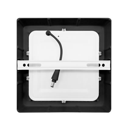 LED Loftlampe LED/12W/230V 3000/4000/6000K sort firkantet