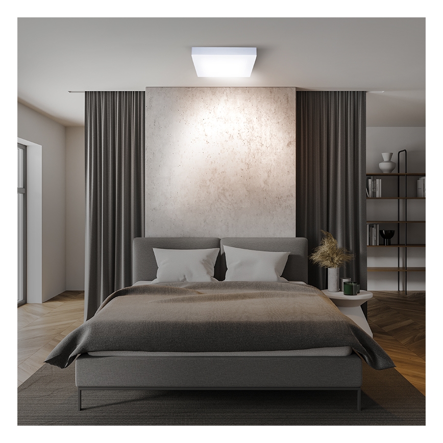 LED loftlampe LED/18W/230V 3000/4000/6000K 22,5x22,5 cm hvid