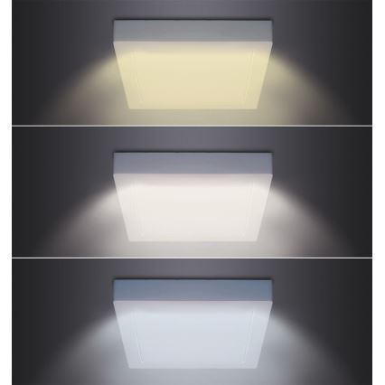 LED loftlampe LED/18W/230V 3000/4000/6000K 22,5x22,5 cm hvid