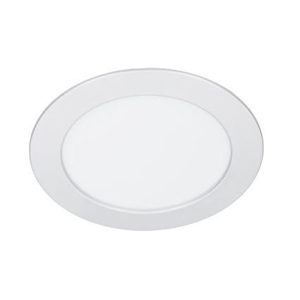 LED overflade-/indbygningspanel 2-i-1, 12W, 230V, 3000/4000/6000K, Ø17 cm, IP54, sølv