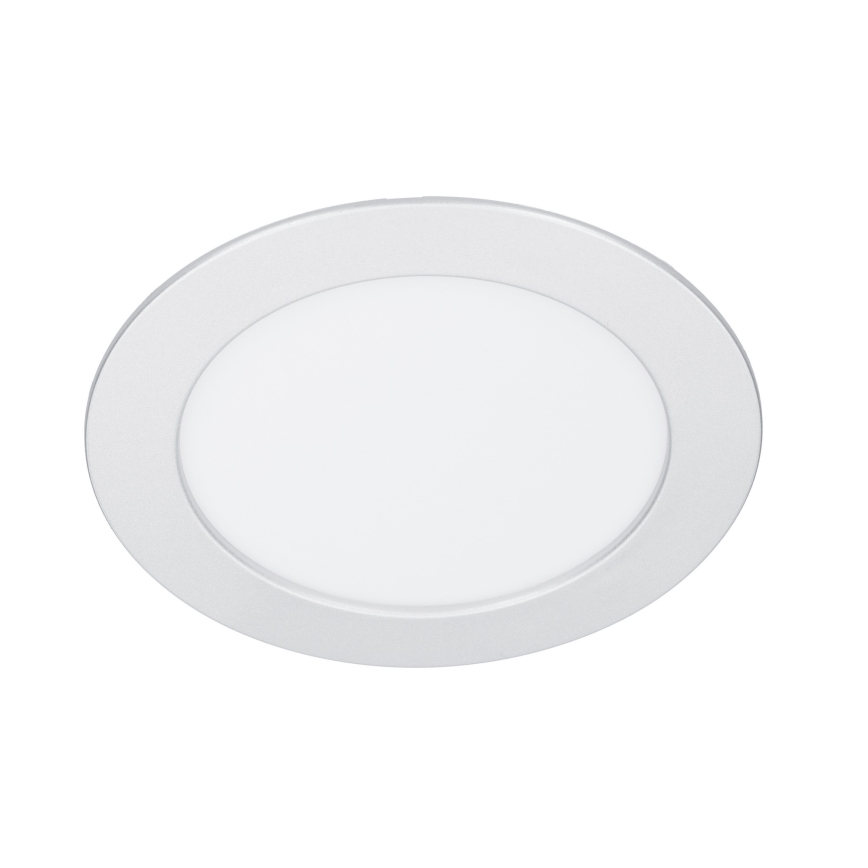 LED overflade-/indbygningspanel 2-i-1, 12W, 230V, 3000/4000/6000K, Ø17 cm, IP54, sølv