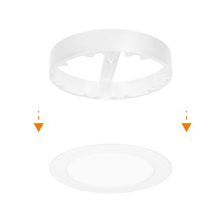 LED påbygget/indbygningspanel 2-i-1 LED/12W/230V 3000/4000/6000K Ø17 cm IP54 hvid