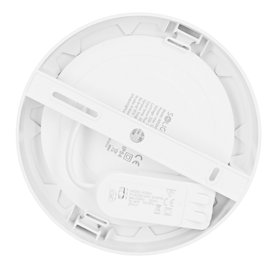 LED påbygget/indbygningspanel 2-i-1 LED/12W/230V 3000/4000/6000K Ø17 cm IP54 hvid