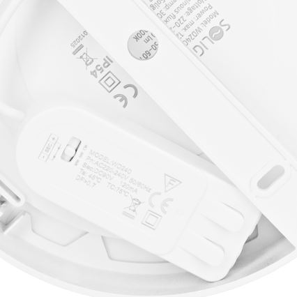 LED påbygget/indbygningspanel 2-i-1 LED/12W/230V 3000/4000/6000K Ø17 cm IP54 hvid