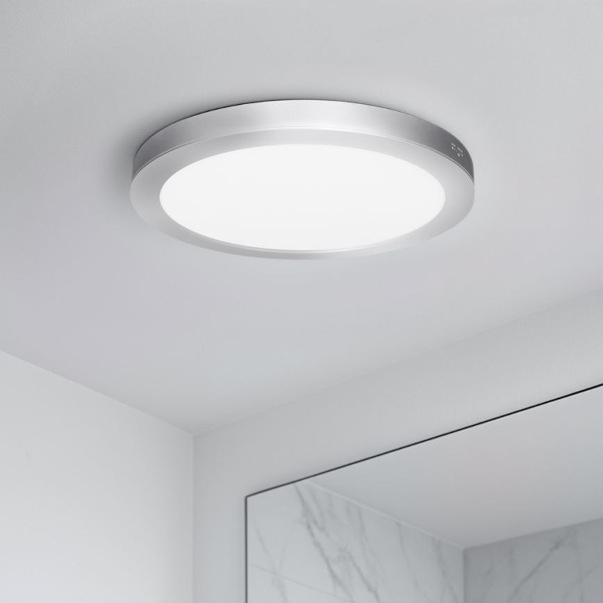 LED overflade-/indbygningspanel 2-i-1 18W/230V 3000/4000/6000K Ø 22,5 cm IP54 stř