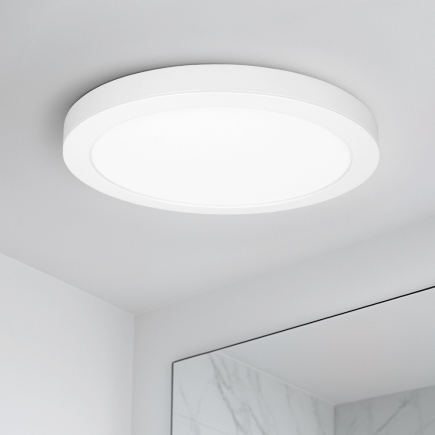 LED påbygget/indbygget panel 2-i-1 18W/230V 3000/4000/6000K Ø22,5 cm IP54 hvid