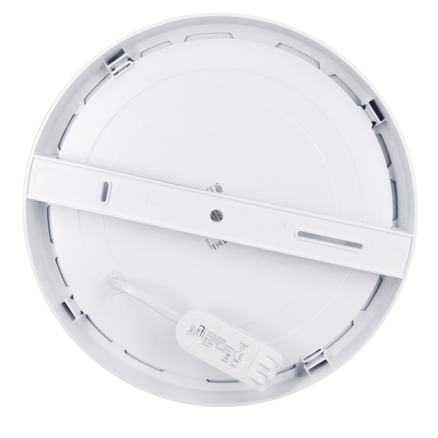 LED 2-i-1 overflade-/indbygget panel 24W/230V 3000/4000/6000K Ø 30 cm IP54 sølv
