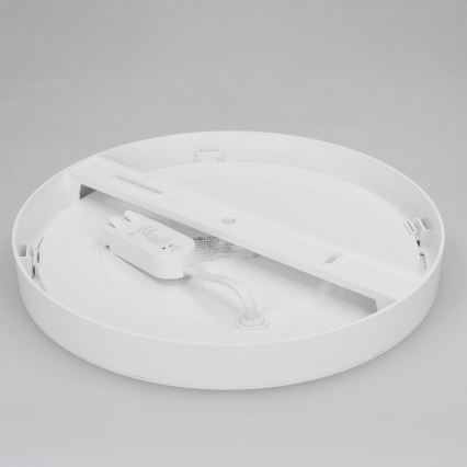 LED påbygget/indbygningspanel 2-i-1 24W/230V 3000/4000/6000K Ø 30 cm IP54 hvid
