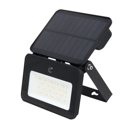 LED Dæmpbar soldrevet projektør med motion og dusk sensor LED/6W/2200 mAh 3000/4000/6500K IP65