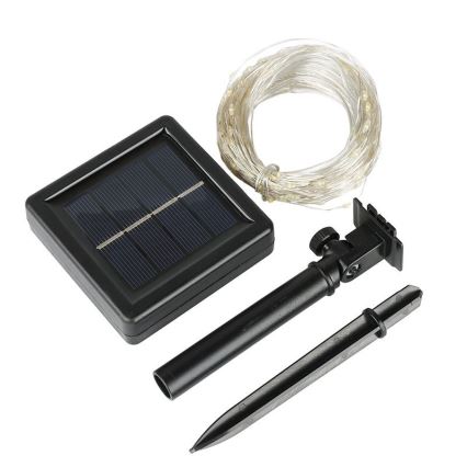 LED solcelledrevet dekorationslyskæde LED/3,7V 800 mAh 22 m