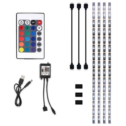 LED RGB Strip til tv dæmpbar LED/6W/5V Wi-Fi Tuya + fjernbetjening