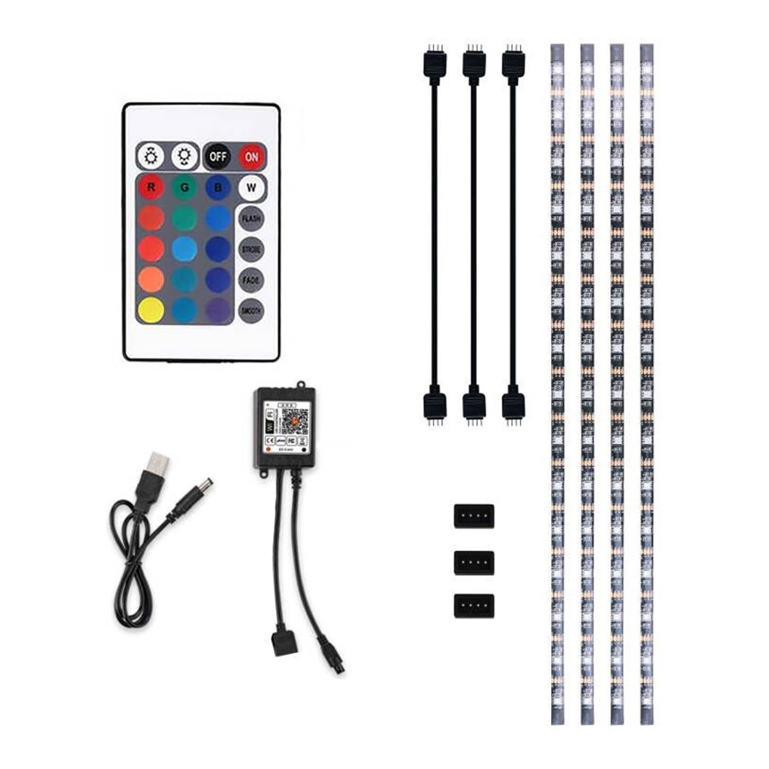 LED RGB Strip til tv dæmpbar LED/6W/5V Wi-Fi Tuya + fjernbetjening