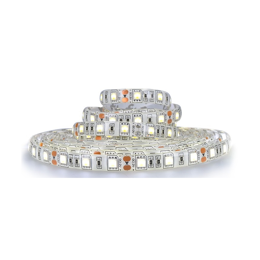 Udendørs LED lysbånd LED/72W/12V 5 m IP65 kold hvid