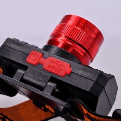 Genopladelig LED pandelampe LED/3W/USB 1200mAh IP44