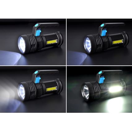 Genopladelig LED lommelygte LED/6W/800 mAh 3,7V IP44