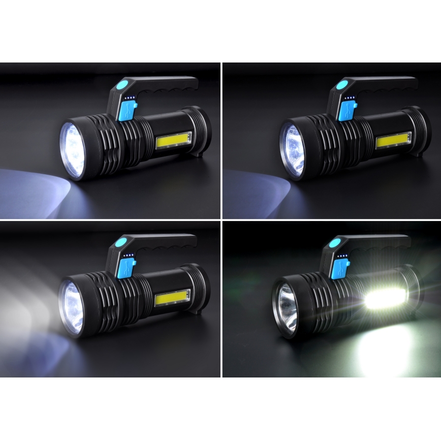 Genopladelig LED lommelygte LED/6W/800 mAh 3,7V IP44