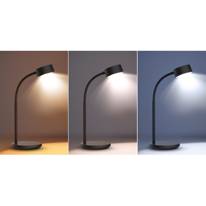 LED bordlampe m. touch-funktion dæmpbar LED/4,5W/5V 3000/4000/6500K sort
