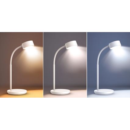LED bordlampe m. touch-funktion dæmpbar LED/4,5W/5V 3000/4000/6500K hvid