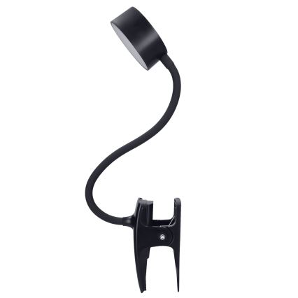 LED Dæmpbar fleksibel genopladelig bordlampe med klemme LED/2W/1800 mAh 3000/4000/6500K sort