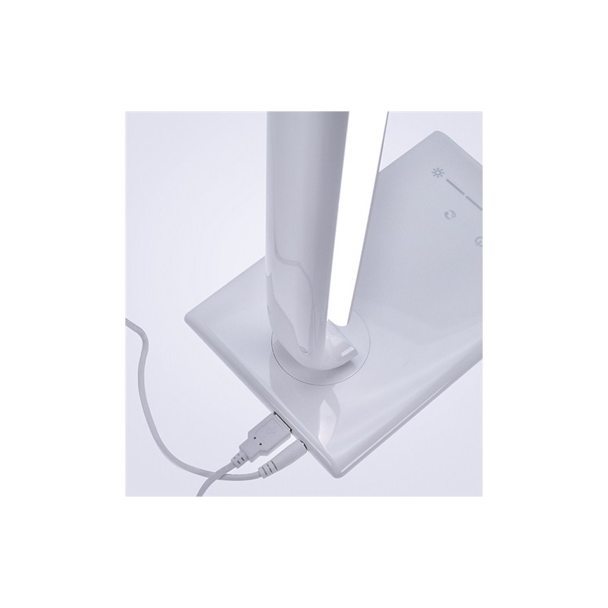 LED bordlampe med USB-stik dæmpbar LED/12W/230V hvid