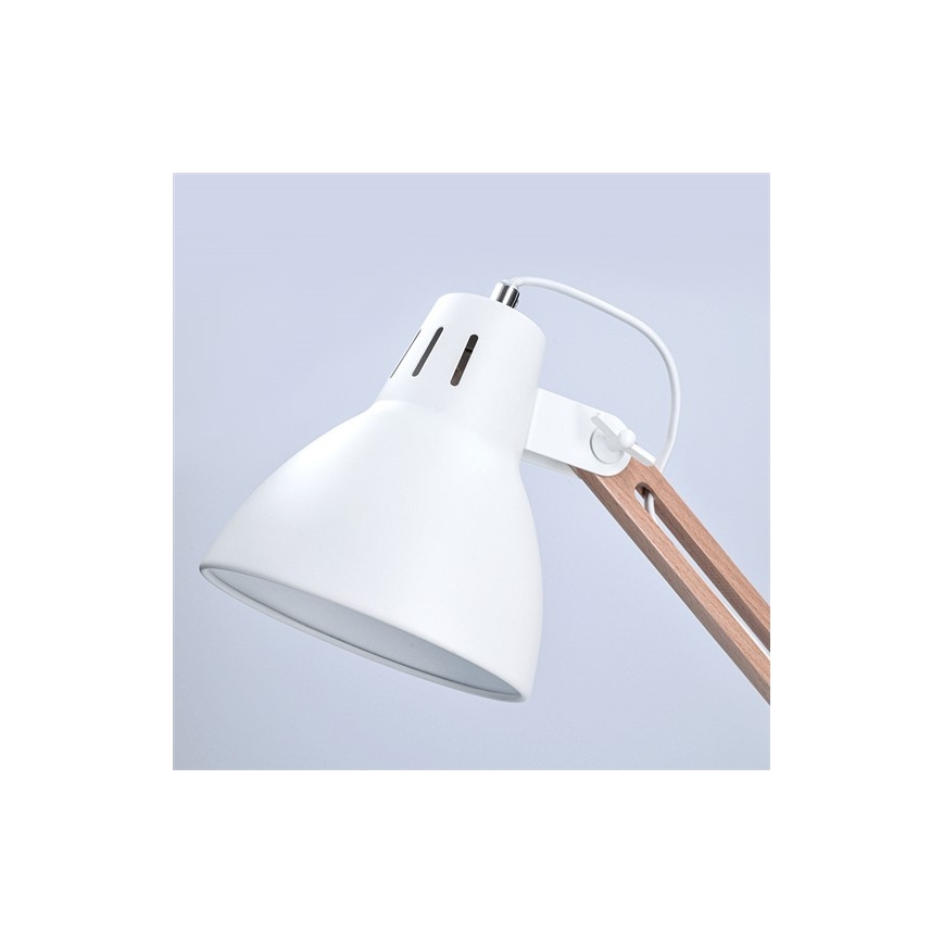 Bordlampe FALUN 1xE27/25W/230V hvid/eg