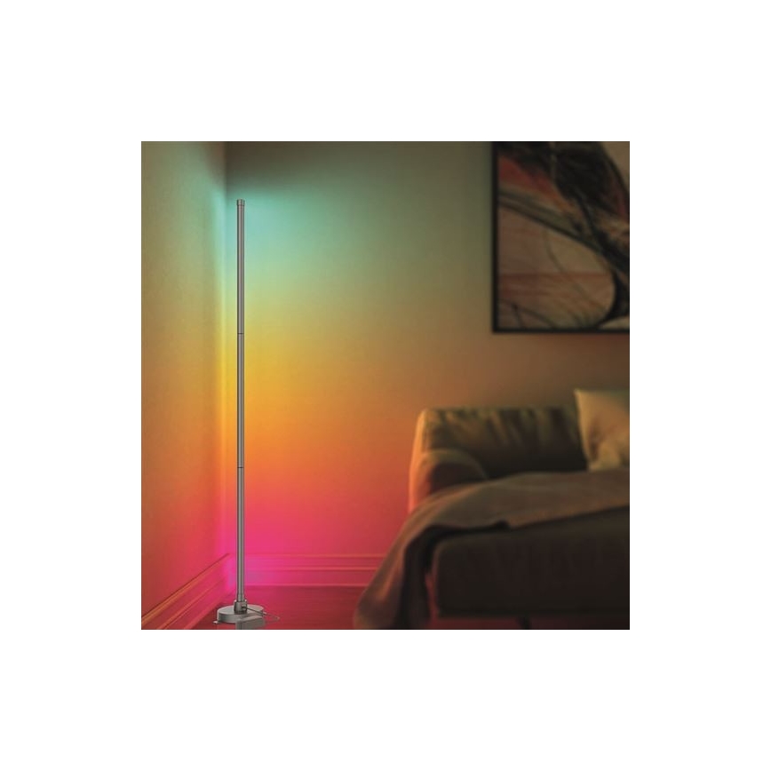 LED gulvlampe dæmpbar RGB-farver RAINBOW LED/18W/230V Wi-Fi Tuya + fjernbetjening