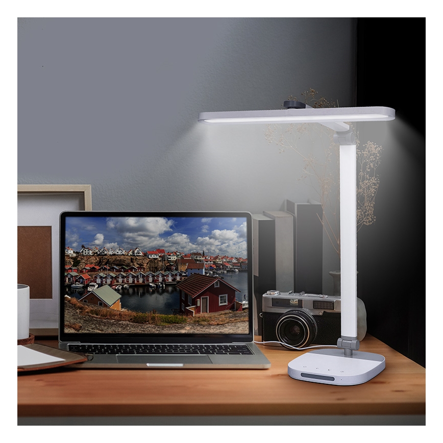 LED bordlampe m. touch-funktion dæmpbar med nat belysning LED/10W/5V 3000/4000/5000K hvid