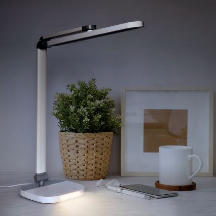 LED bordlampe m. touch-funktion dæmpbar med nat belysning LED/10W/5V 3000/4000/5000K hvid