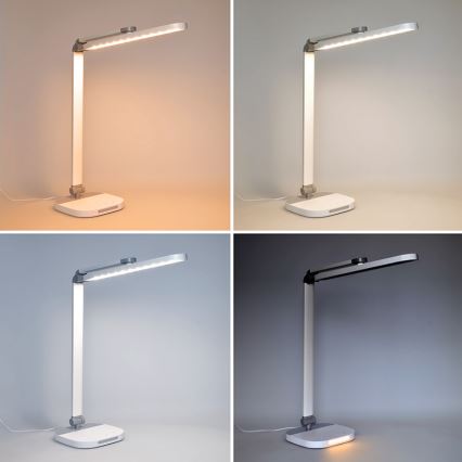 LED bordlampe m. touch-funktion dæmpbar med nat belysning LED/10W/5V 3000/4000/5000K hvid