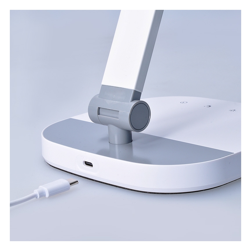 LED bordlampe m. touch-funktion dæmpbar med nat belysning LED/10W/5V 3000/4000/5000K hvid