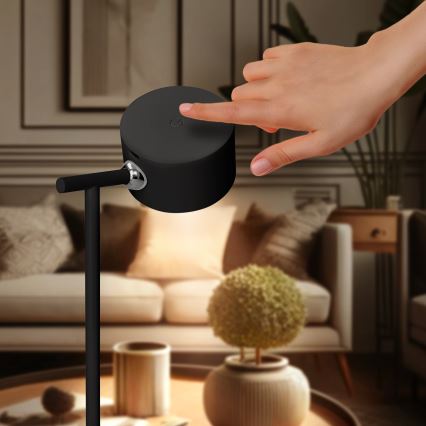 LED lampe m. touch-funktion dæmpbar og genopladelig 3-i-1 LED/4W/2000 mAh 3000/4000/6500K sort