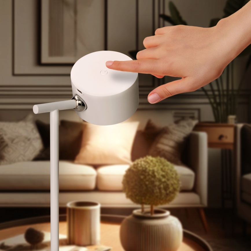 LED lampe m. touch-funktion dæmpbar og genopladelig 3-i-1 LED/4W/2000 mAh 3000/4000/6500K hvid