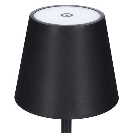 LED Dæmpbar genopladelig berøringsbetjent bordlampe LUCCA LED/3,7V 3000/4000/6500K 2000 mAh sort