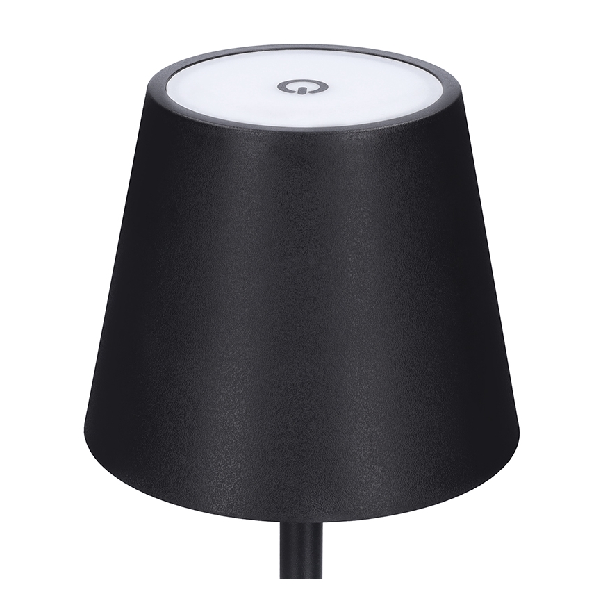 LED Dæmpbar genopladelig berøringsbetjent bordlampe LUCCA LED/3,7V 3000/4000/6500K 2000 mAh sort
